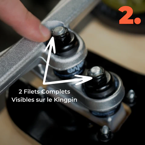 Photo montrant la partie du trucks responsable de sa rigidité